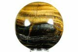 Polished Blue and Yellow Tiger's Eye Sphere - Top Quality #362571-1